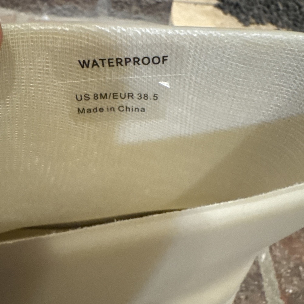 Vince Nia Moonlight Nude Lug Sole Women Waterproof Rain Boots Size 8 #452 - Picture 9 of 16